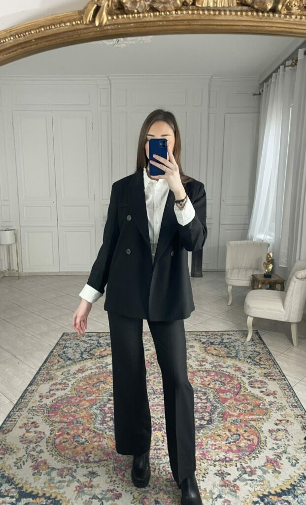 Pantalon élégant noir Sandra